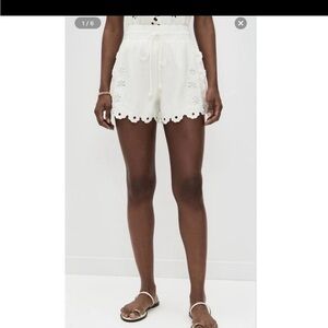 FARM Rio Flowers Richelieu Shorts in White SZ small
